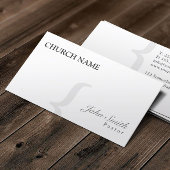 Stilvolle Black & White Pastor Business Card Visitenkarte