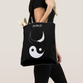 Stilvolle Black & White Yin Yang auf Black Tasche (Von Nahem)