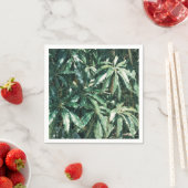 Stilvolle blassgrüne Mango-Blätter Papier Napkin Serviette (Beispiel)