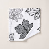 Stilvolle Blätter 2 Badhandtuch Set (Waschlappen)