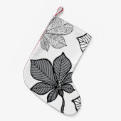 Stilvolle Blätter 2 Kleiner Weihnachtsstrumpf (Vorderansicht (hängend))