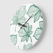 Stilvolle Blätter 5 Große Wanduhr (Winkel)