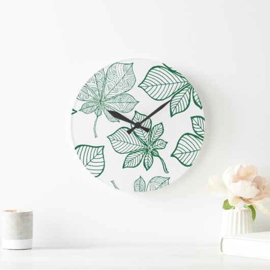 Stilvolle Blätter 5 Große Wanduhr (Zuhause)
