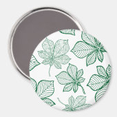 Stilvolle Blätter 5 Magnet (Vorderseite/Rückseite)