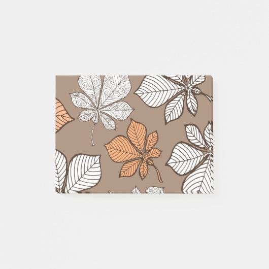 Stilvolle Blätter 7 Post-it Klebezettel (Vorderseite)