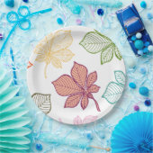 Stilvolle Blätter 8 Pappteller (Party)