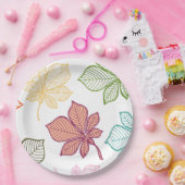 Stilvolle Blätter 8 Pappteller (Party)