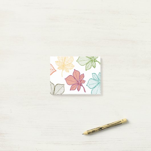 Stilvolle Blätter 8 Post-it Klebezettel (Auf Schreibtisch)