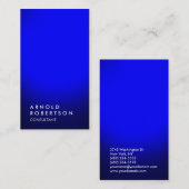 Stilvolle blaue berufliche Visitenkarte (Vorne/Hinten)