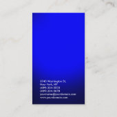 Stilvolle blaue berufliche Visitenkarte (Rückseite)