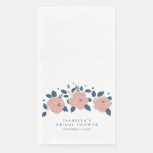 Stilvolle blaue Gartenblume, individuelle Bridal S Serviette