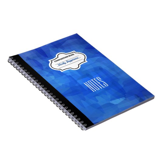 Stilvolle blaue Gemusterte Personalisierte Komposi Notizblock (Rechte Seite)