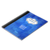 Stilvolle blaue Gemusterte Personalisierte Komposi Notizblock (Linke Seite)