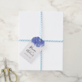 Stilvolle blaue Gunst Tag, Hochzeit Geschenkanhänger (Mit Garn)