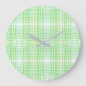 Stilvolle, blaue und grüne Karierte Uhr (Vorderseite)