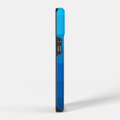 Stilvolle Blauer Farbblock Monogramm iPhone Hülle (Rechte Seite)