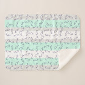 Stilvolle Blauer Fisch-Muster Sea Theme Throw Blan Sherpadecke (Vorderseite (Horizontal))