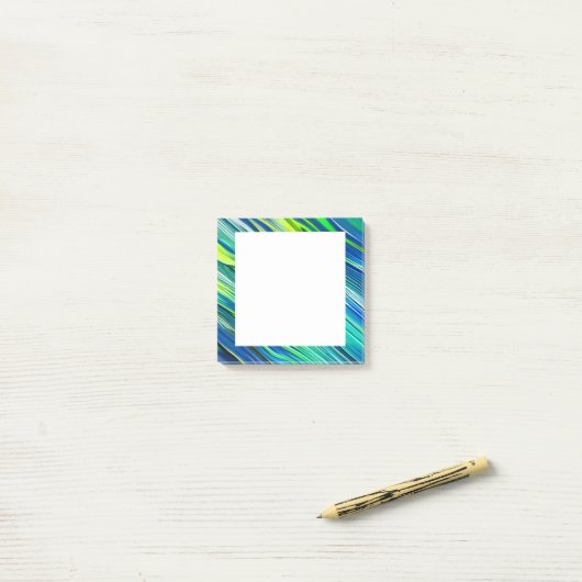 Stilvolle blaugrüne Gelbe Nachhinweise Post-it Klebezettel (Auf Schreibtisch)