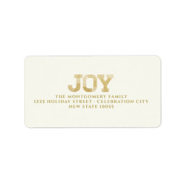 Stilvolle Block Schriftart Gold Glitzer Joy Modern