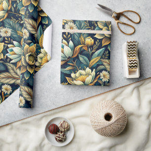 Stilvolle Blooms Geschenkpapier