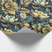 Stilvolle Blooms Geschenkpapier (Ecke)