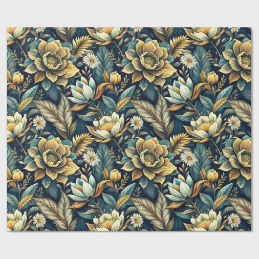 Stilvolle Blooms Geschenkpapier (Flach)