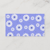 Stilvolle Blue and White Daisy Mommy Card Telefonnummerkarte (Rückseite)