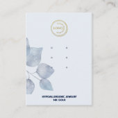 Stilvolle Blue Botanical Necklace Display Visitenkarte (Vorderseite)