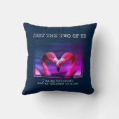 Stilvolle Blue Christlich Flamingo Paare Kissen (Rückseite)