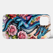 Stilvolle Blue Dragon Phone Case mit lebendiger Ro (Rückseite (Horizontal))
