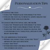 Stilvolle Blue Floral Mit Monogramm Tote Bag Tasche