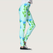 Stilvolle Blue Floral Pants Leggings (Rechts)