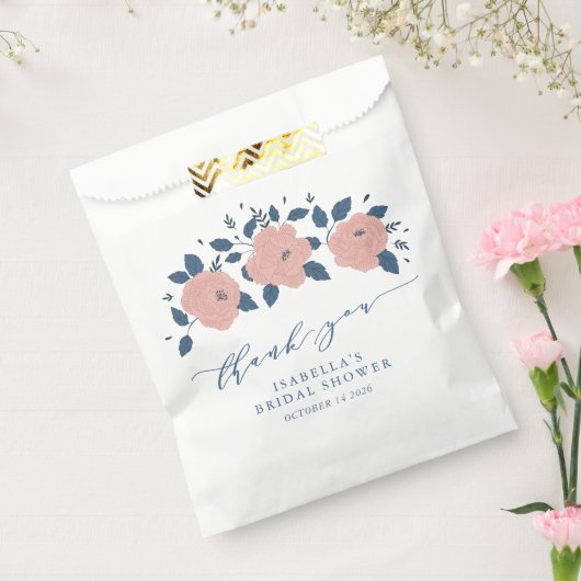 Stilvolle Blue Garden Blume Personalisiert Danke Geschenktütchen (Versiegelt)