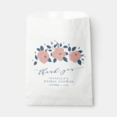 Stilvolle Blue Garden Blume Personalisiert Danke Geschenktütchen (Vorderseite)