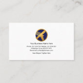 Stilvolle Blue Globe Logistic Route Transport Visitenkarte (Rückseite)