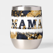 Stilvolle Blue Gold Stainless Steel Floral MAMA (Rückseite)