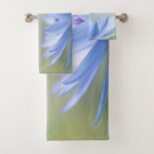 Stilvolle Blue Lotus Blume Landschaft, Zen Badhandtuch Set (Insitu)