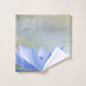 Stilvolle Blue Lotus Blume Landschaft, Zen Badhandtuch Set (Waschlappen)
