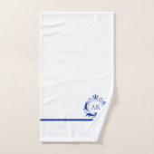 Stilvolle Blue Luxury Frame und Crown Badhandtuch Set (Handtuch)