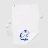 Stilvolle Blue Luxury Frame und Crown Golfhandtuch (Insitu)