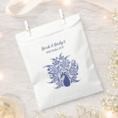 Stilvolle Blue Peacock Kunstdruckerei Geschenktütchen (Ausgeschnitten)