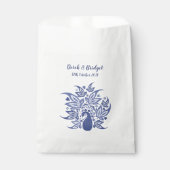 Stilvolle Blue Peacock Kunstdruckerei Geschenktütchen (Vorderseite)