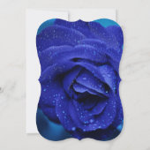Stilvolle Blue Rose Verlobung Einladung (Rückseite)