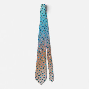 Stilvolle Blue & Silver Polka Dots auf Blue & Oran Krawatte