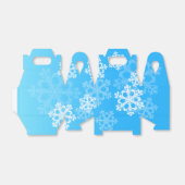 Stilvolle Blue Snowflakes Modernes Weihnachtsmuste Geschenkschachtel (Ungefaltet)