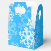 Stilvolle Blue Snowflakes Modernes Weihnachtsmuste Geschenkschachtel (Geöffnet)