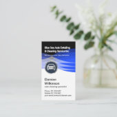 Stilvolle Blue Water Waves Auto Wash Visitenkarte (Stehend Vorderseite)