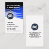 Stilvolle Blue Water Waves Auto Wash Visitenkarte (Vorne/Hinten)
