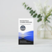 Stilvolle Blue Water Waves Pool Visitenkarte (Stehend Vorderseite)