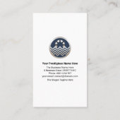 Stilvolle Blue Water Waves Pool Visitenkarte (Rückseite)